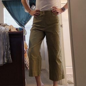 Relaxed Fit green khaki pants